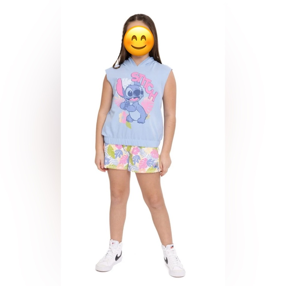 Disney Character Sleeveless Hooded Cosplay Top & Shorts, 2-Piece Set,Size S-6/6x
